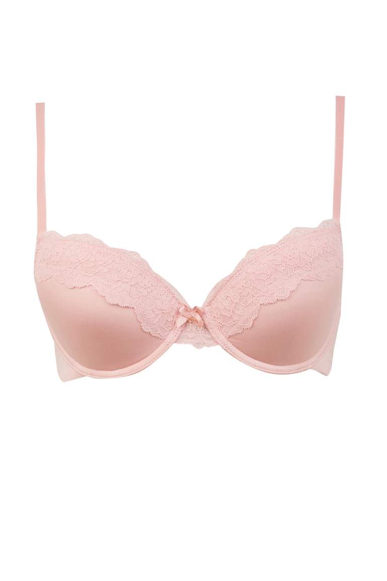 Dantel Detaylı Dolgulu Push Up Bra-Fall in Love