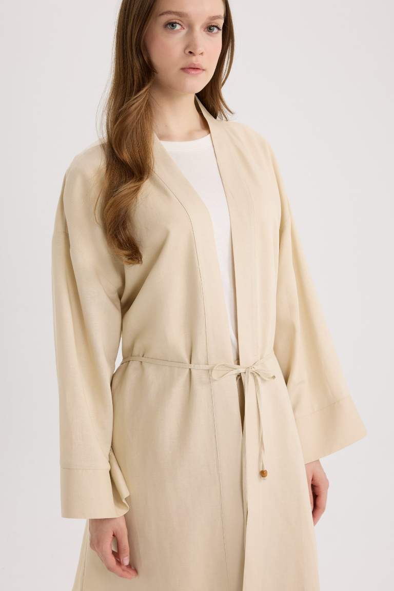 Relax Fit Linen Blend Kimono
