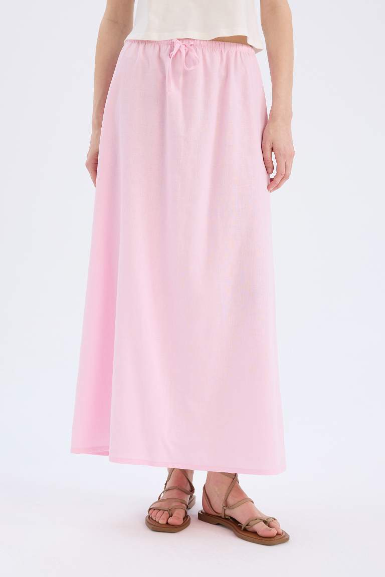 Coool A Cut linen Normal Waist Maxi Skirt