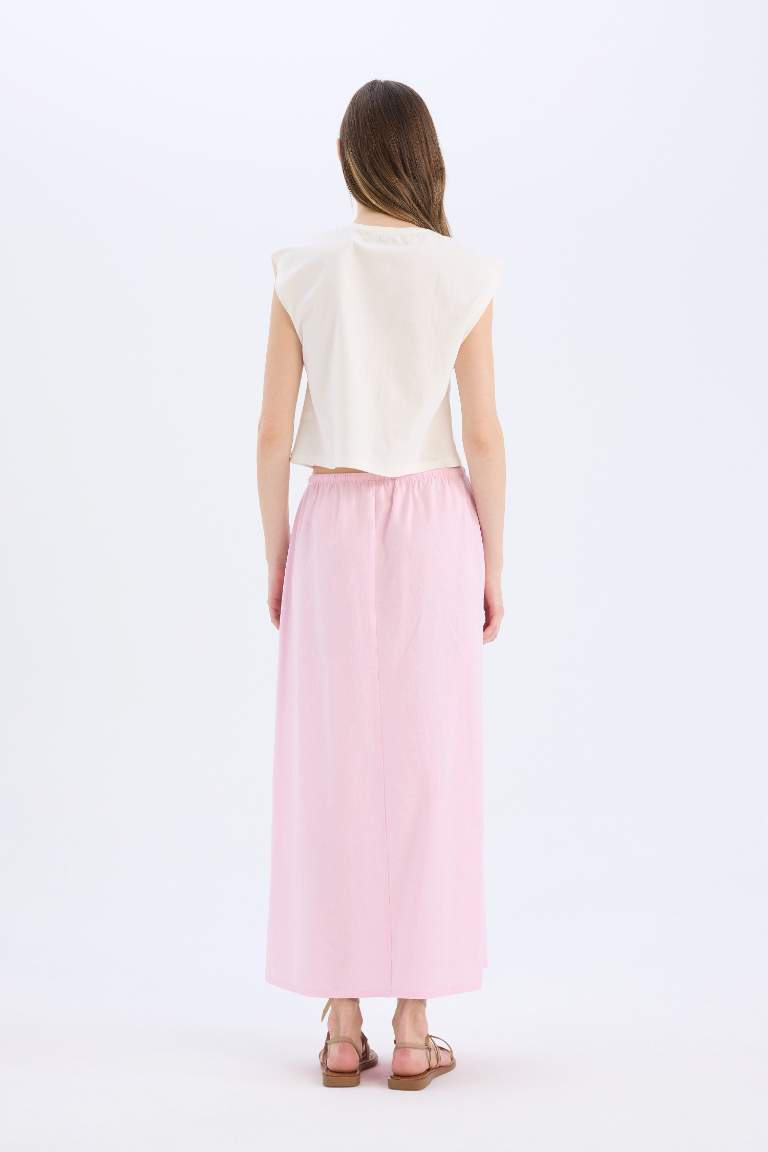 Coool A Cut linen Normal Waist Maxi Skirt