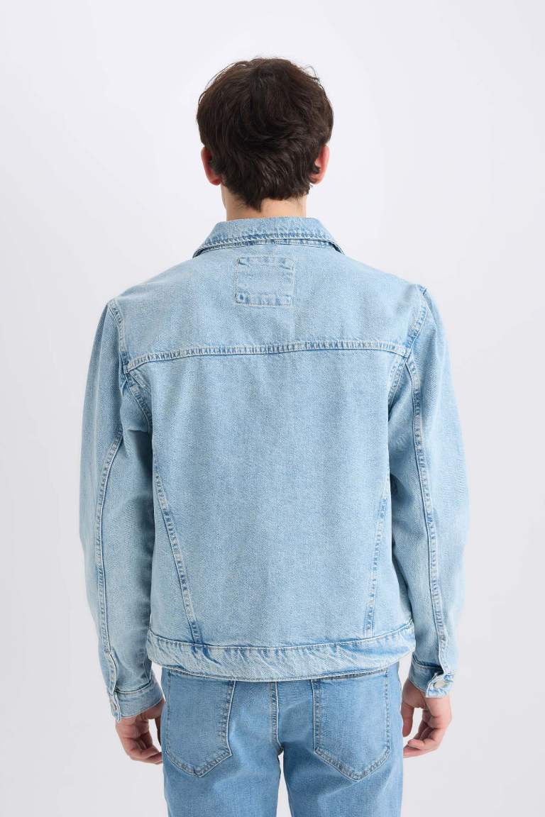 Veste en jean mi-saison à coupe régulière