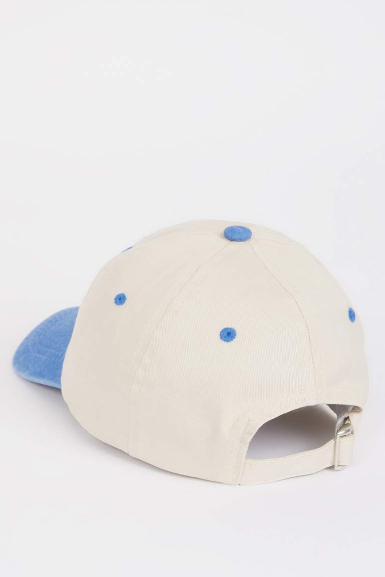 Boy Embroidered Cotton Cap