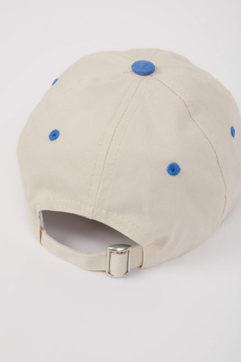 Boy Embroidered Cotton Cap