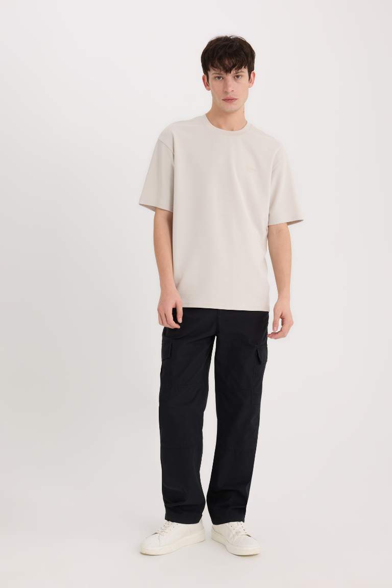 Wide Leg Straight Leg Woven Cargo Pants