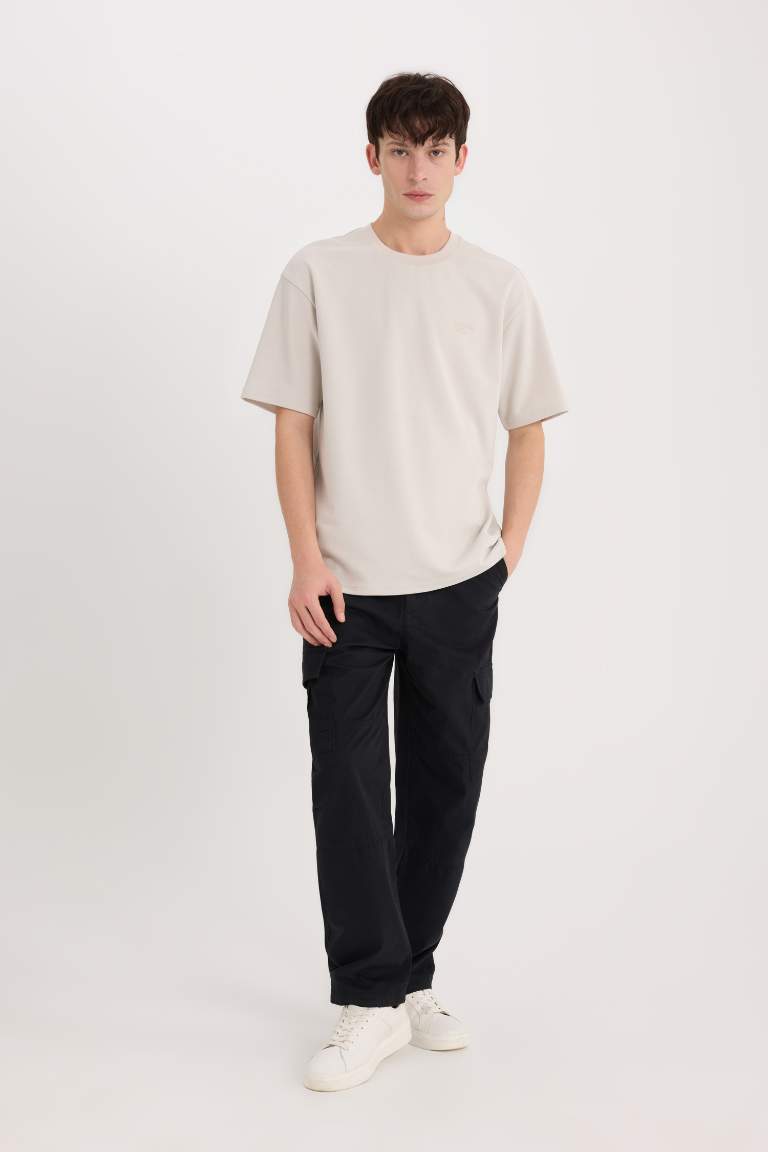 Wide Leg Straight Leg Woven Cargo Pants