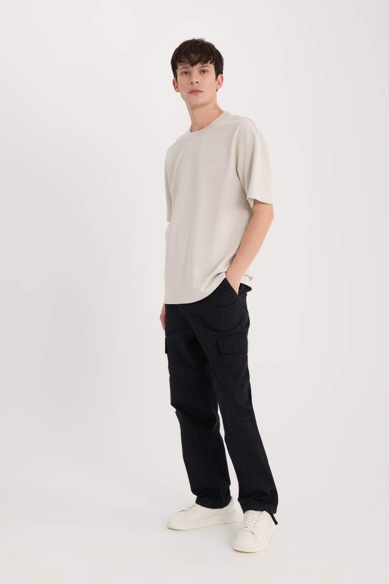 Wide Leg Straight Leg Woven Cargo Pants