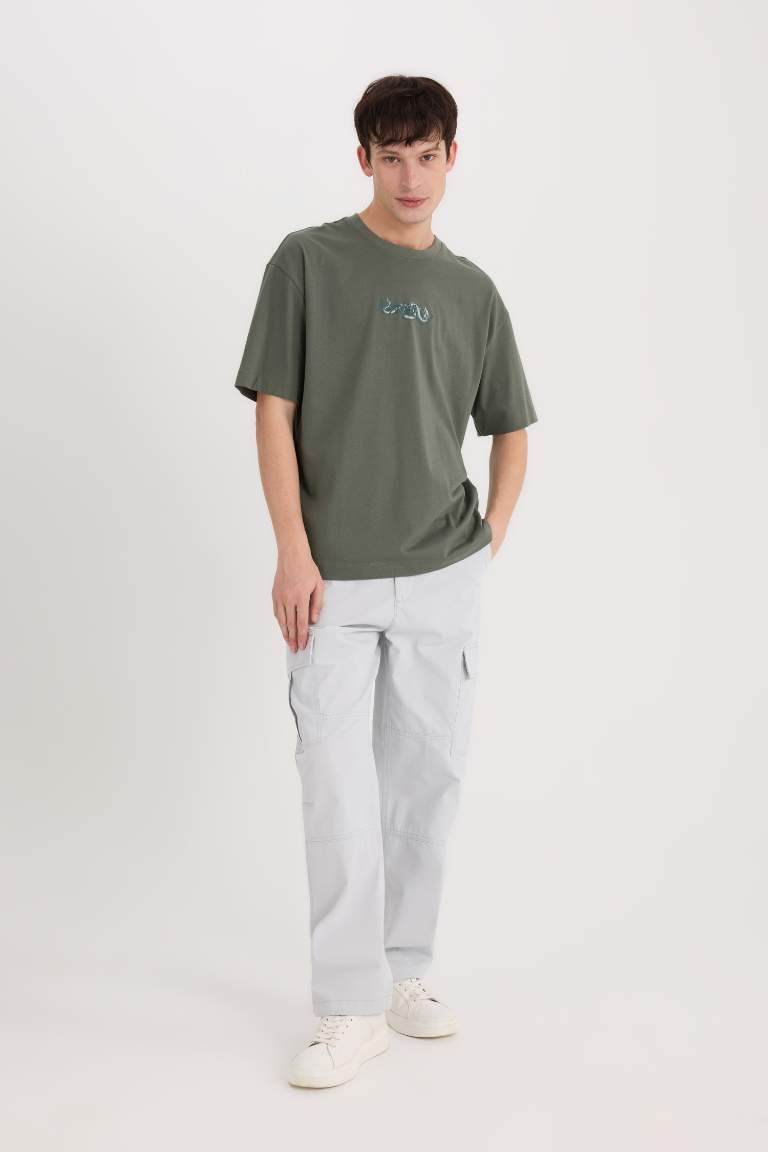 Wide Leg Straight Leg Woven Cargo Pants