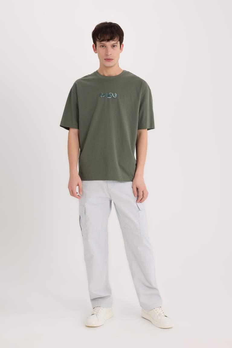 Wide Leg Straight Leg Woven Cargo Pants