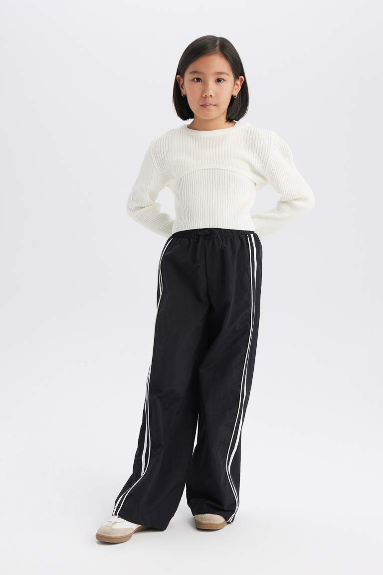 Girl Elastic Waist Wide Leg Pants