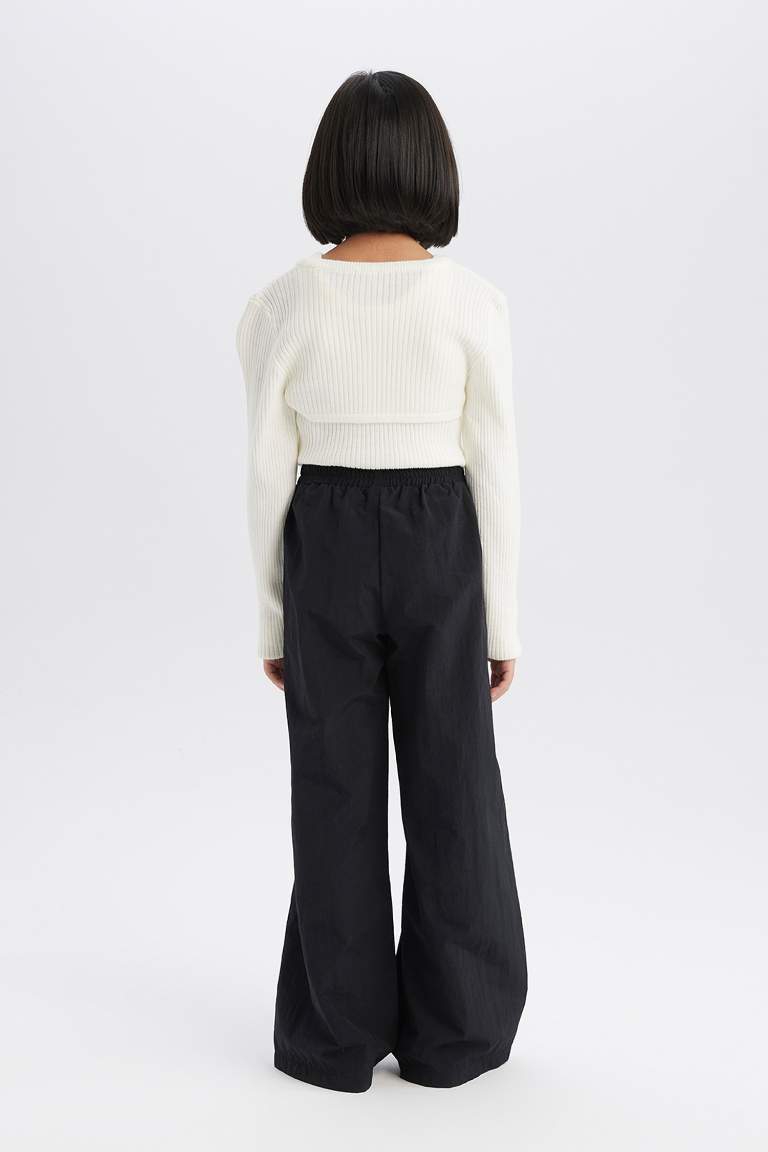 Girl Elastic Waist Wide Leg Pants