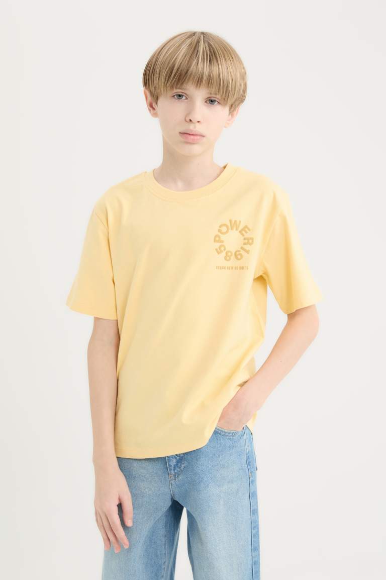 Oversize Fit Printed Short Sleeve T-Shirt