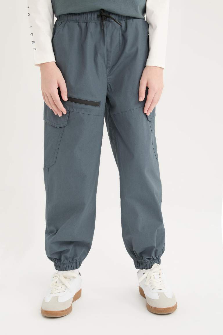 Pantalon parachute avec poches et taille élastique pour garçon