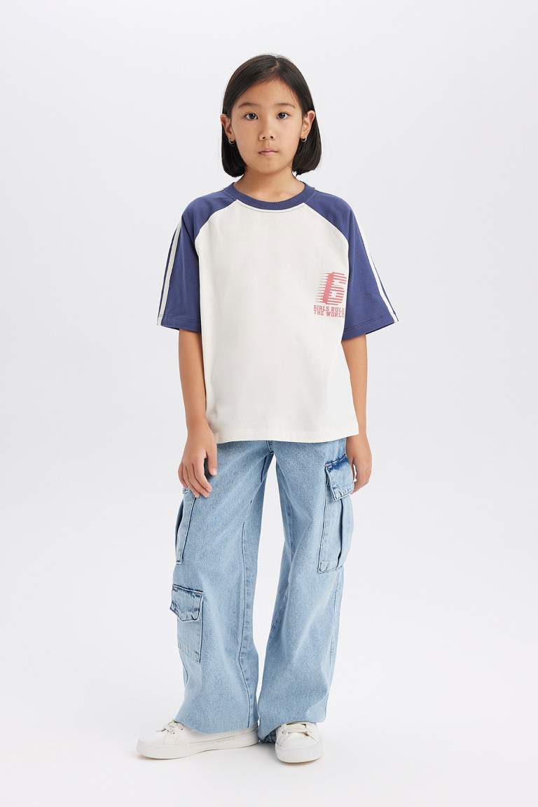 Girl Oversize Fit Crew Neck Short Sleeve T-Shirt