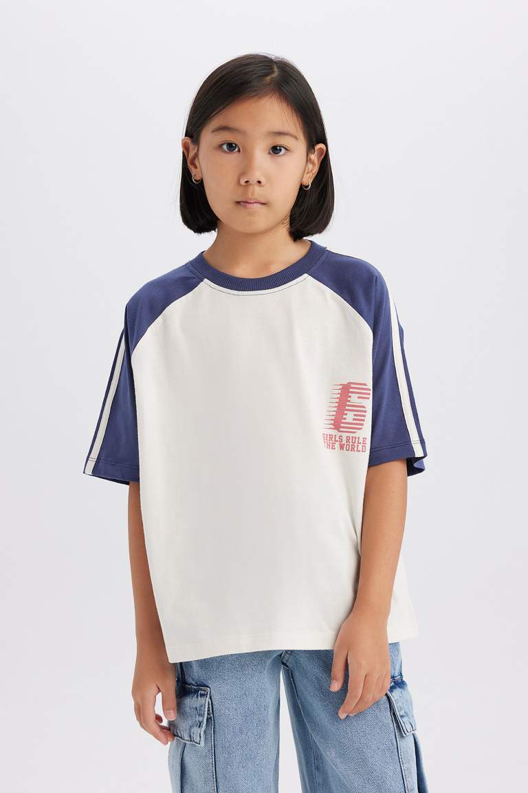 Girl Oversize Fit Crew Neck Short Sleeve T-Shirt