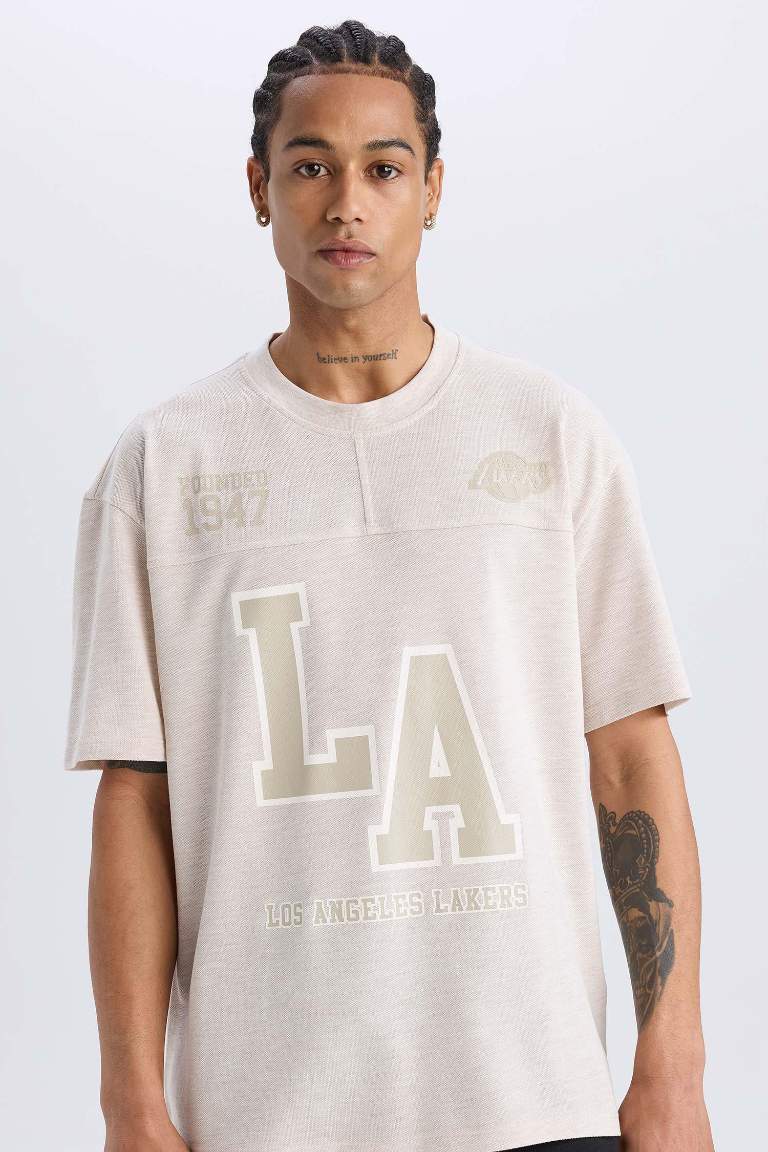 T-shirt NBA Los Angeles Lakers oversize à col rond