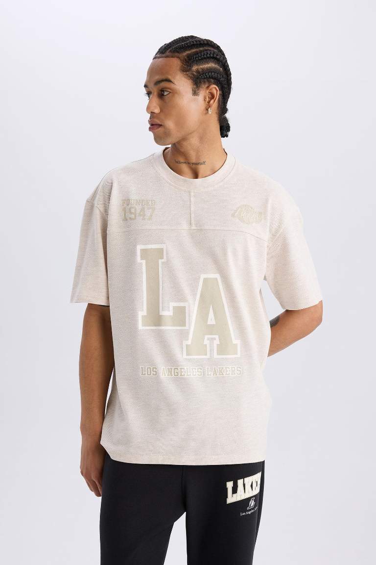 T-shirt NBA Los Angeles Lakers oversize à col rond