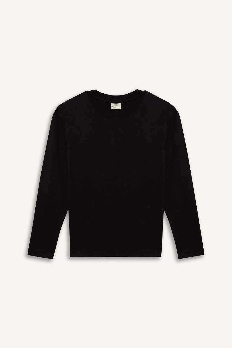 Boy Crew Neck Basic Long Sleeve T-Shirt