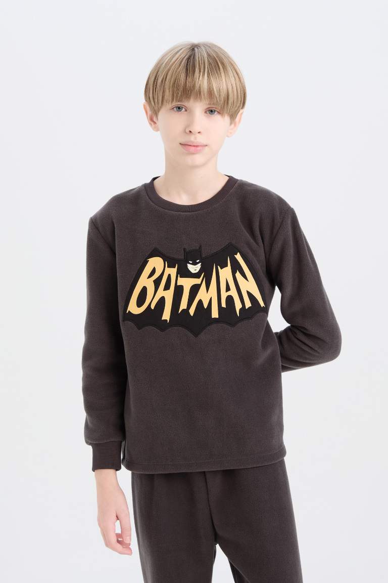 Boy Fleece Top Bottom Batman 2 Piece Pajama Set