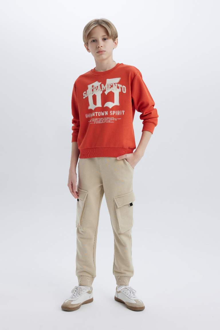 Erkek Çocuk Beli Paçası Lastikli Kargo Cepli Jogger Eşofman Altı