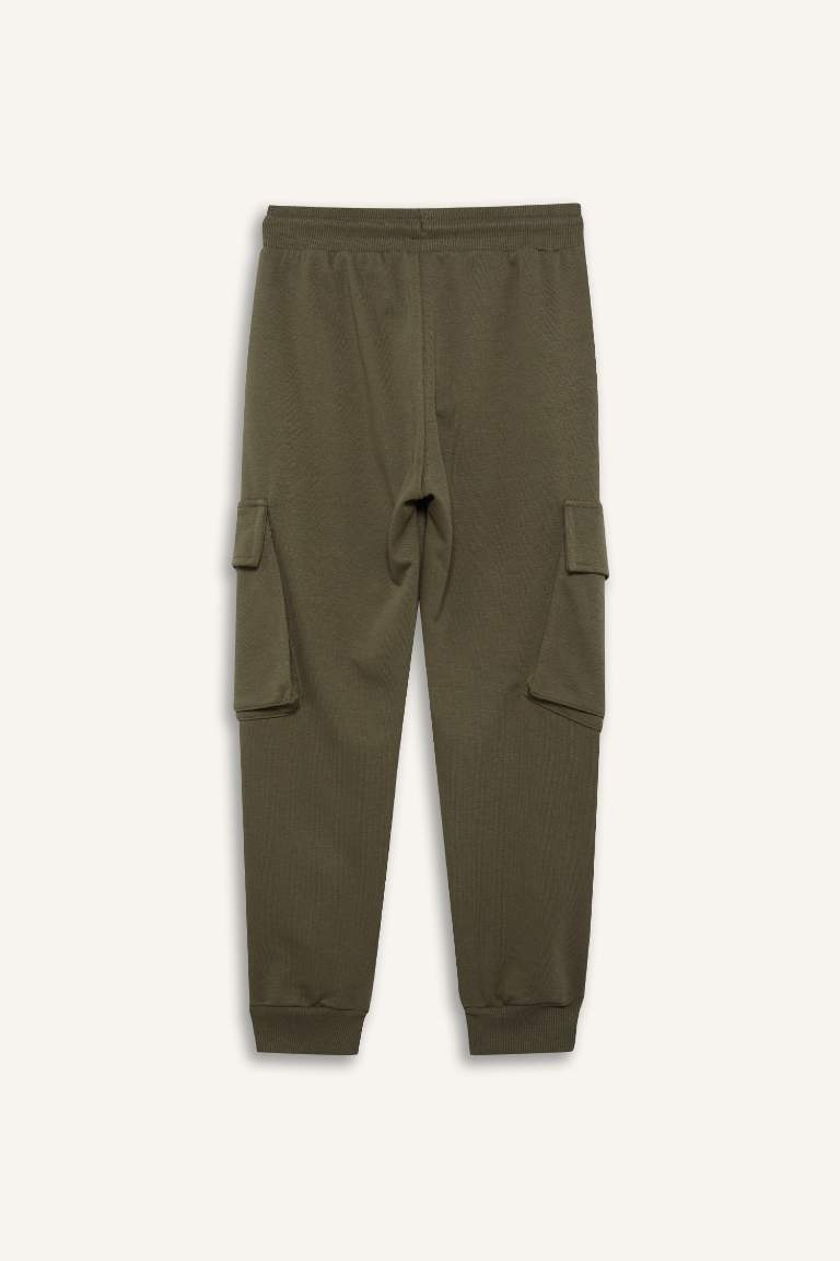 Boy Elastic Waistband Cargo Sweatpants