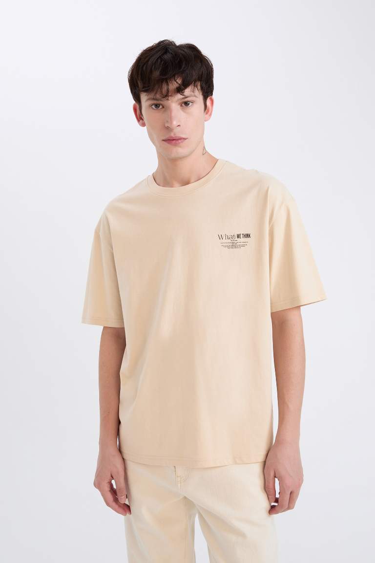 Oversize Fit Crew Neck Printed T-Shirt