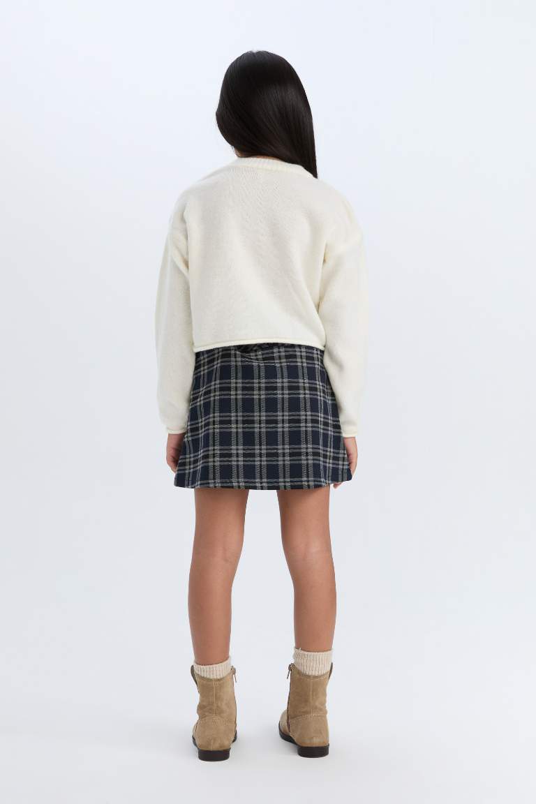 Girl Plaid Pleated Skirt