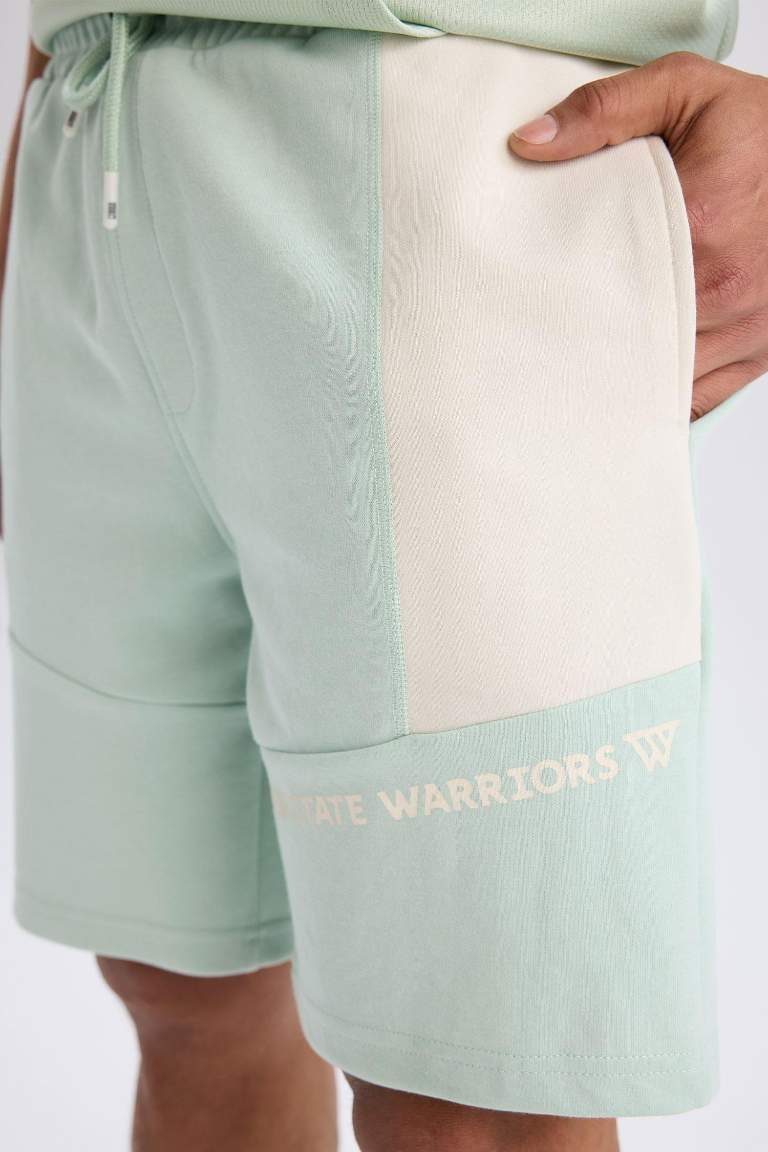 DeFactoFit NBA Golden State Warriors Standard Fit Sports Shorts