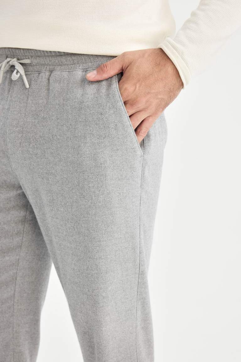 Waist Tied Pocketed Straight Leg Jogger Pants