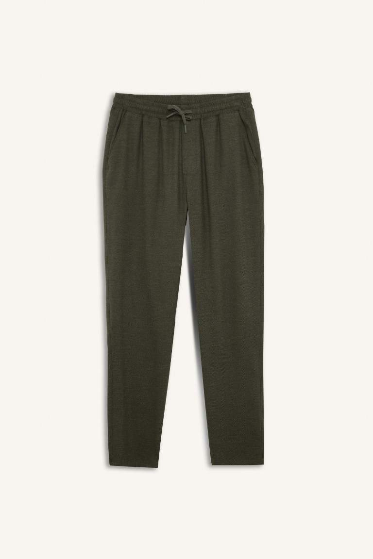 Jogger Pantolon Beli Bağcıklı Cepli Düz Paça