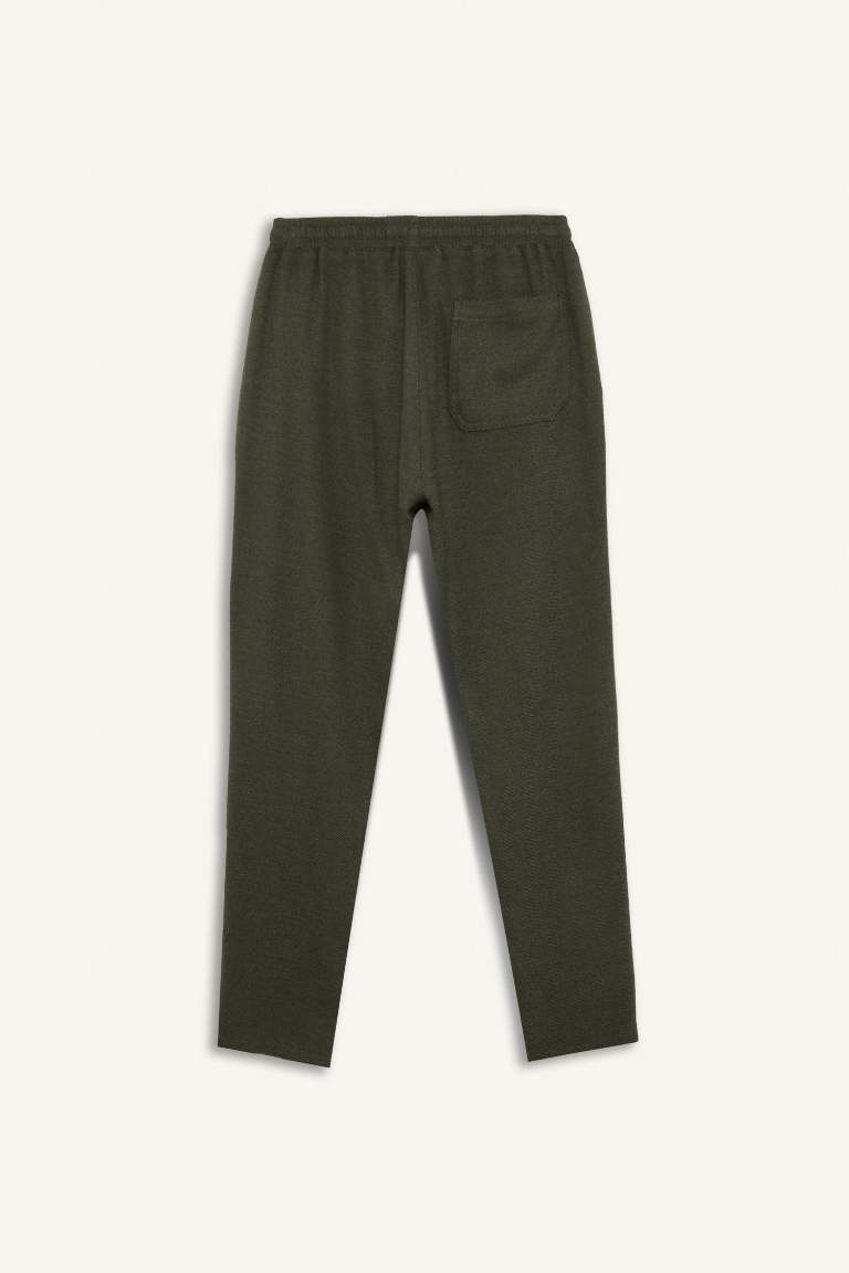 Jogger Pantolon Beli Bağcıklı Cepli Düz Paça