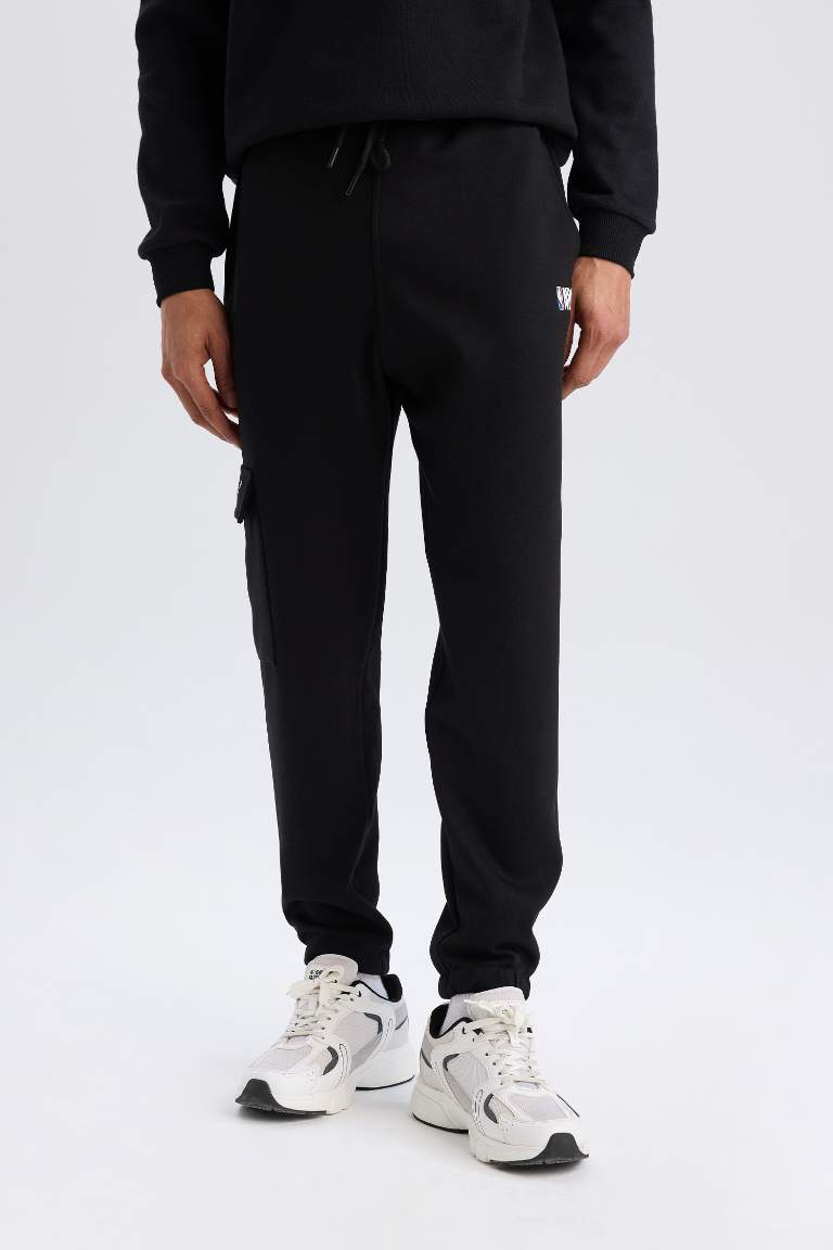 Pantalon de Jogging NBA Brooklyn Nets en tissu scuba avec cordon de serrage et poches de DeFactoFit