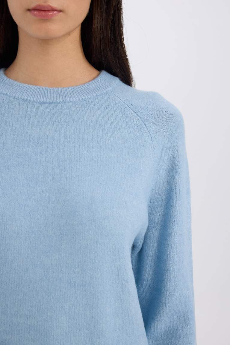 Pull tricot doux à col rond Coupe régulière