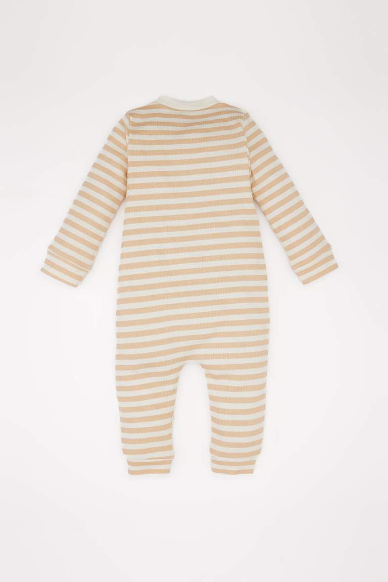 Boy Baby Newborn Striped Ribbed Camisole Jumpsuit