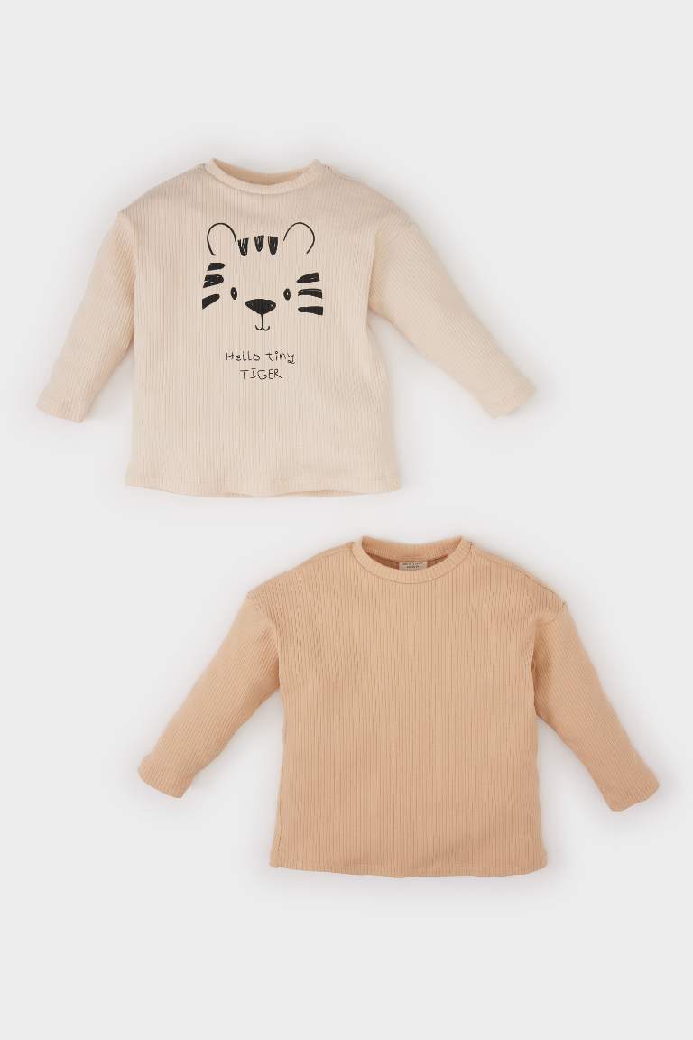 Lot de 2 t-shirts à manches longues pour bébé garçon