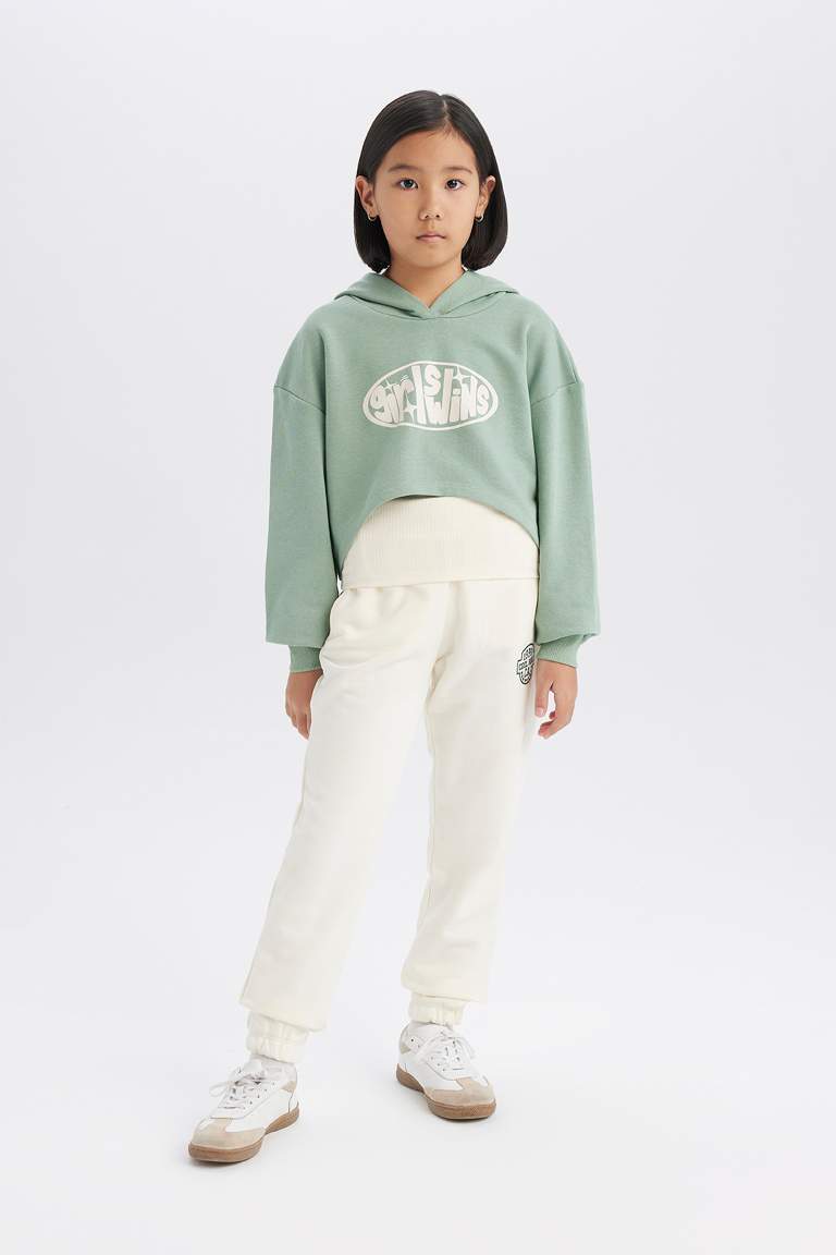 Ensemble de sweatshirt court imprimé et débardeur pour fille