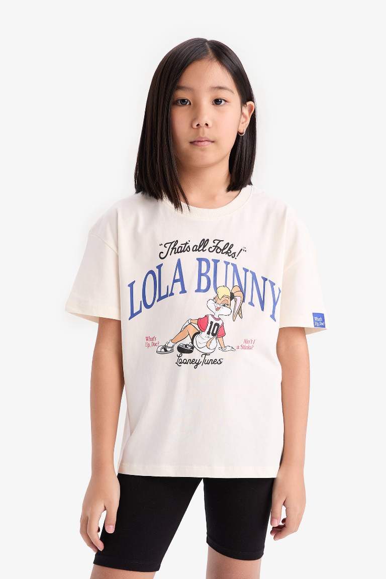 T-shirt Looney Tunes à col rond et manches courtes pour fille