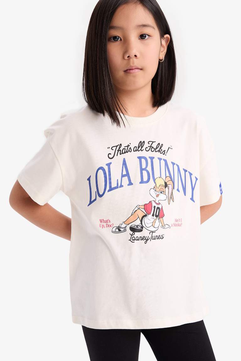 T-shirt Looney Tunes à col rond et manches courtes pour fille