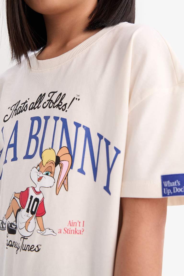 T-shirt Looney Tunes à col rond et manches courtes pour fille