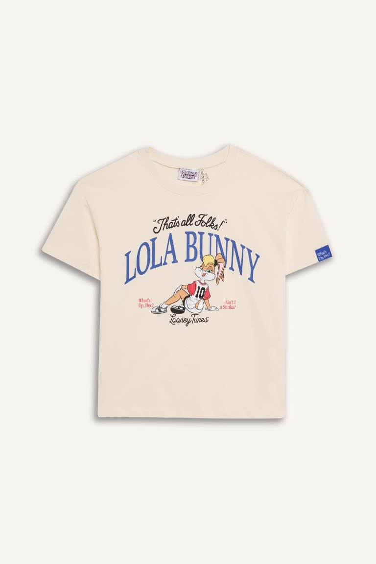 T-shirt Looney Tunes à col rond et manches courtes pour fille