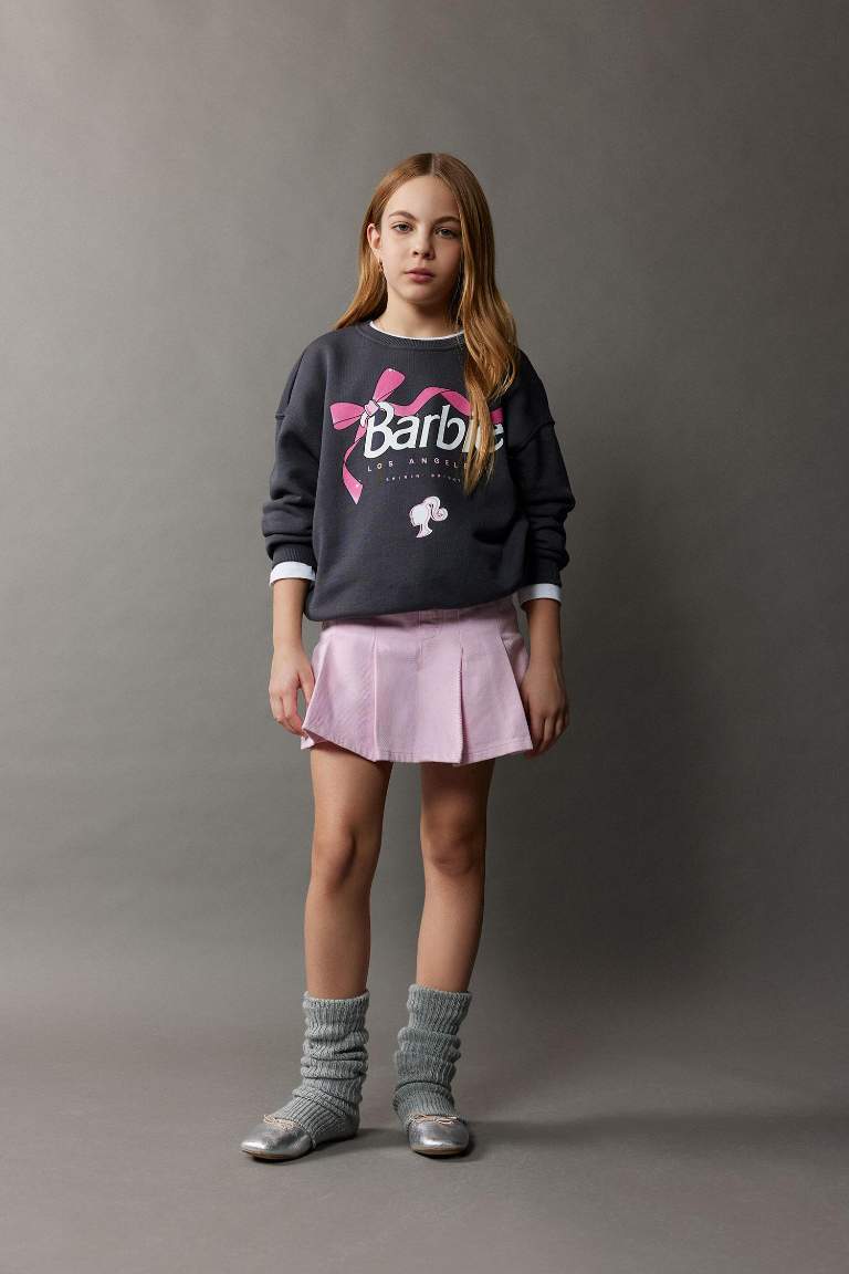 Girl Barbie Relax Fit Crew Neck Sweatshirt