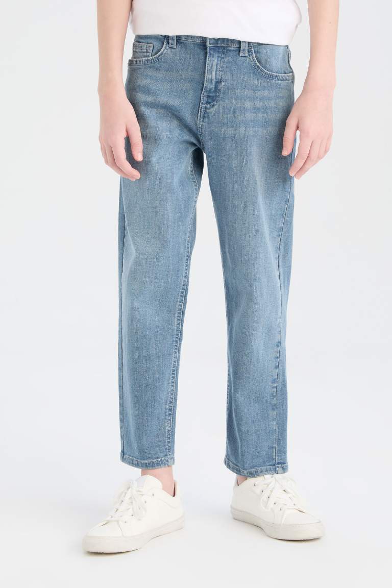 Pantalon Jean droit basique pour garçon