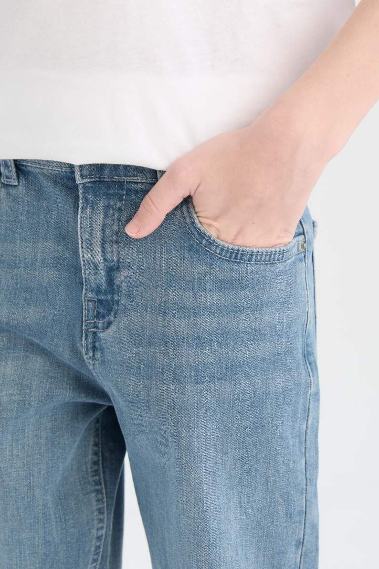 Pantalon Jean droit basique pour garçon