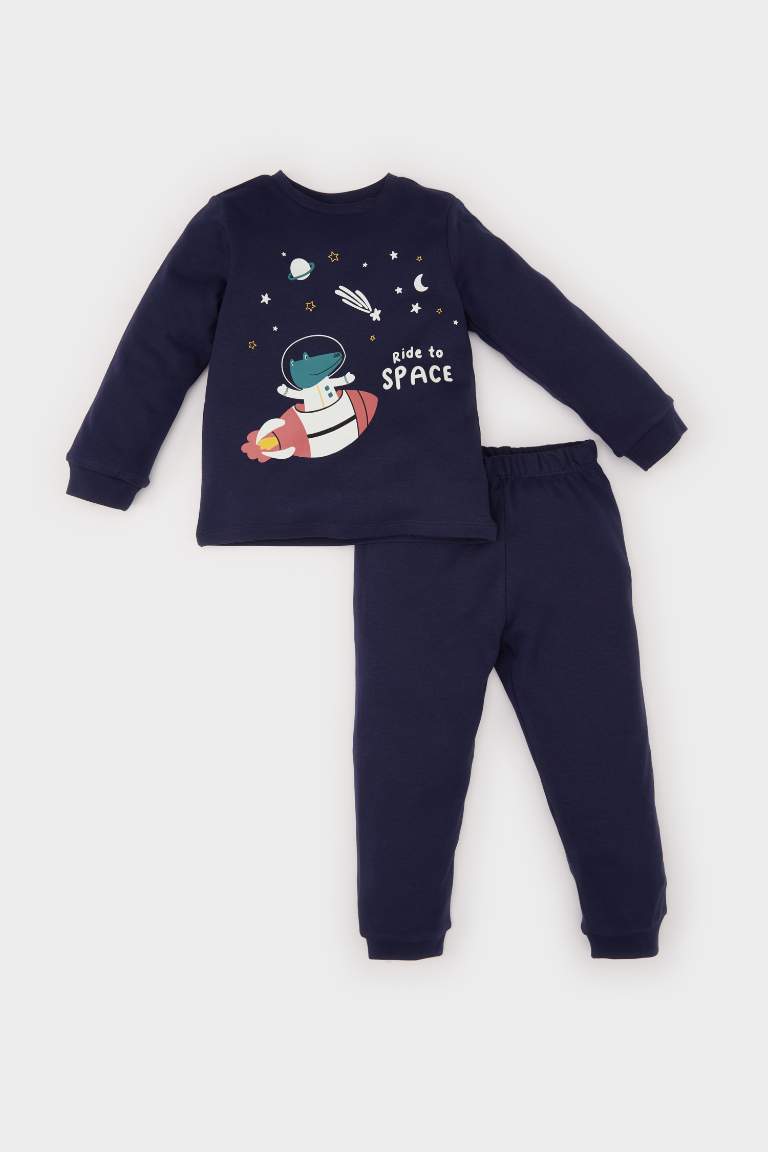 Baby Boy Space Printed Top Bottom 2 Piece Pajama Set