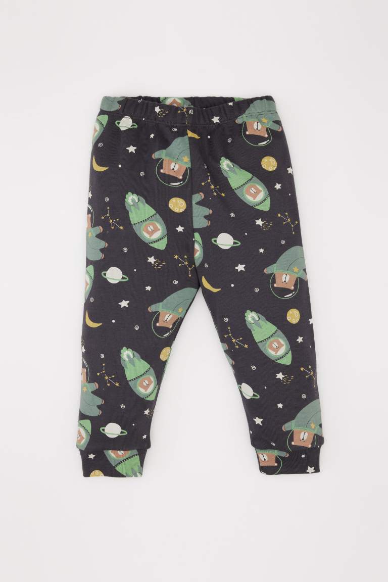 Baby Boy Space Printed Long Sleeve 2 Piece Pajama Set