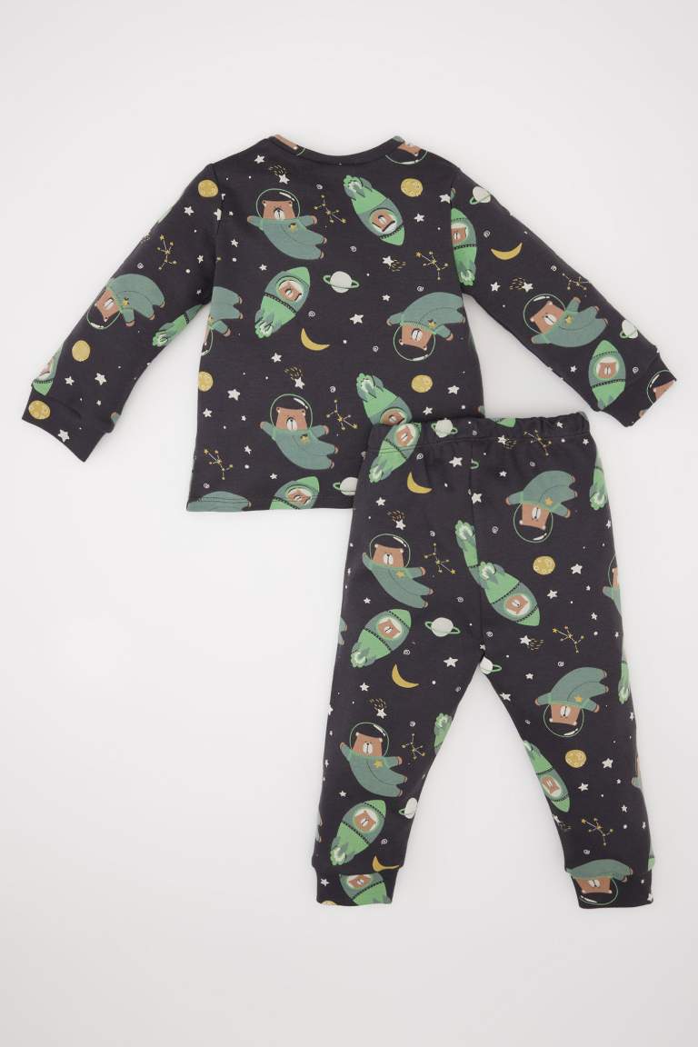 Baby Boy Space Printed Long Sleeve 2 Piece Pajama Set