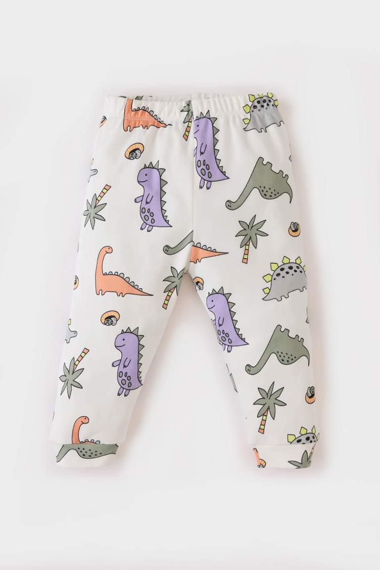 Baby Boy Dinosaur Printed Top Bottom 2 Piece Pajama Set