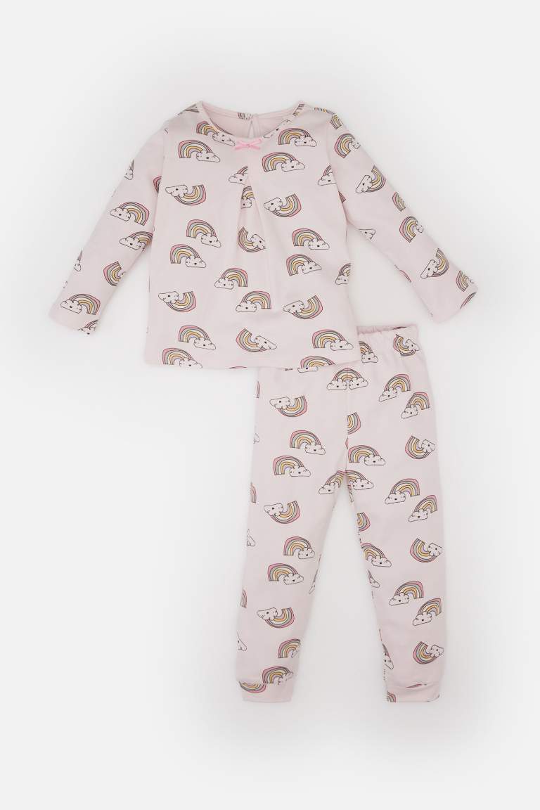 Ensemble Pyjama pour bébé fille avec imprimé arc-en-ciel