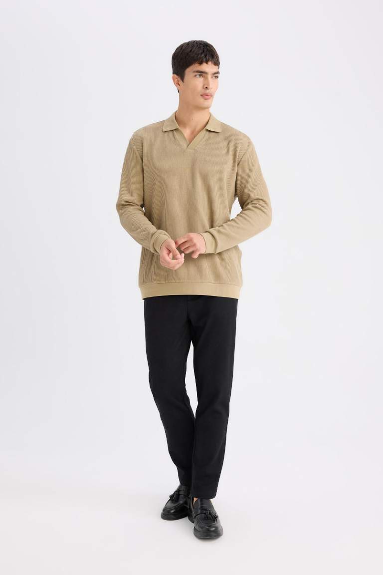 Tailored Regular Fit Normal Kesim Kumaş Pantolon Basic Düz Cepli