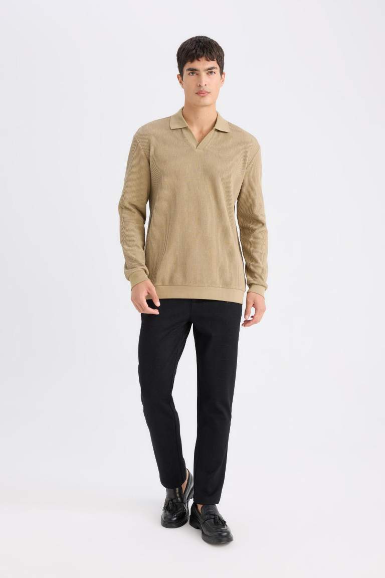 Tailored Regular Fit Normal Kesim Kumaş Pantolon Basic Düz Cepli