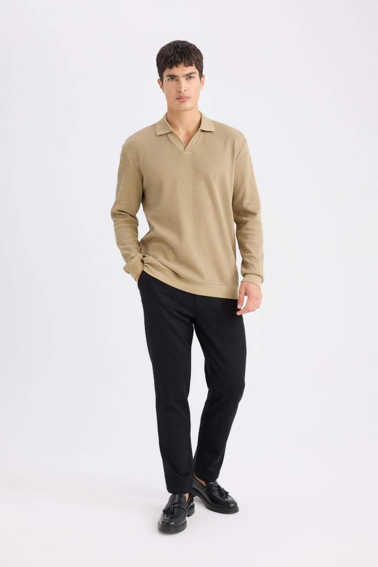 Tailored Regular Fit Normal Kesim Kumaş Pantolon Basic Düz Cepli